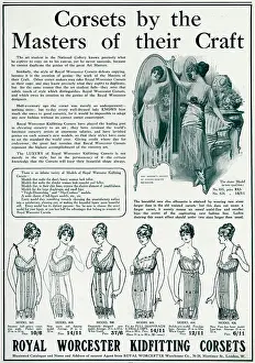 Corsetry: Advert for Royal Worcester corsets 1914