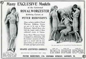 Corsets: Advert for Royal Worcester Kidfitting corsets 1915
