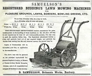 Chronicle: Advert, Samuelson's lawn mowing machines