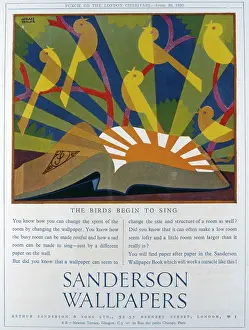 Dazzling: Advertisement for Sanderson Wallpapers
