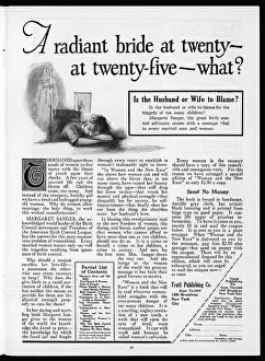 Sanger: ADVERT/SANGER BOOK 1922