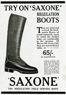 Saxone: Advert for Saxone service boot 1916