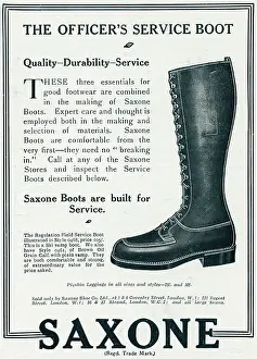 Saxone: Advert for Saxone service boot 1918
