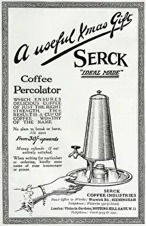Machin: Advert for Serck coffee percolator 1908