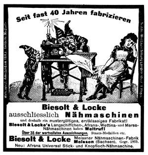 Dwarves: Advertisement for sewing machines by Biesolt & Locke