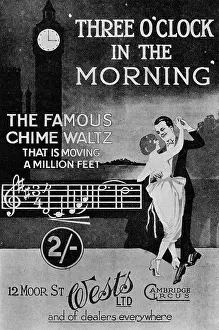 Chime: Advert for sheet music for Three O'Clock in the Morning