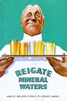 Showcard: Advertising showcard, Reigate Mineral Waters