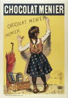 Chocolat: Advertisement sign for Chocolat Menier, 1893