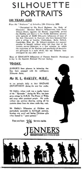 Fees: Advertisement for silhouettes, Jenner's of Edinburgh
