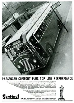 Decker: Advert, Single decker bus by Sentinel, Shrewsbury