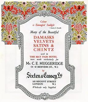 Chintz: Advertisement for Sixten & Cassey