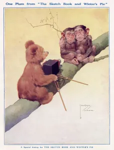 Lawson Wood (iln): An advertisement for The Sketch Book and Winter's Pie