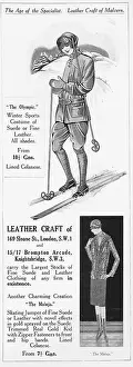 Leathercraft: Advert for skiing and skating outfits from Leathercraft