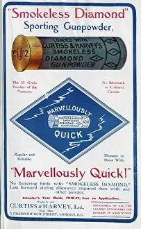 Fluttering: Advertisement for Smokeless Diamond Sporting gunpowder