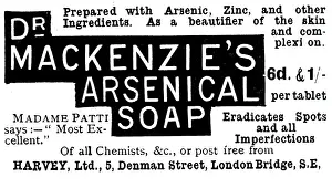 Arsenic: An advert for soap made with Arsenic and Zinc