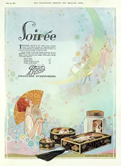 Lacquer: Advertisement for Soiree Perfume for Boots