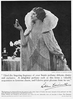 Soiree: Advert for Soiree perfume as used by Lilan Davies