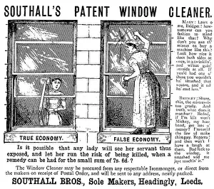 Housemaids: Advertisement for Southall's Patent Window Cleaner