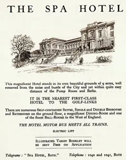 Telegrams: Advert, The Spa Hotel, Bath