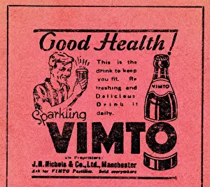 Healthy: Advert, Sparkling Vimto Tonic Fruit Drink