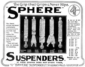 Grips: Advert for Sphere Suspenders 1910