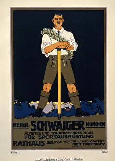 Schwaiger: advertising, sporting goods, Heinrich Schwaiger