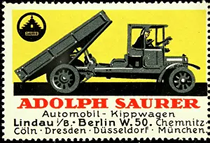 Chemnitz: Advertising stamp Adolph Saurer automobile