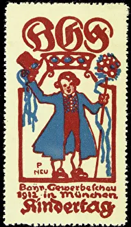 Bayerische: Advertising stamp Bavarian Trade Show 1912