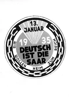Petition: Advertising stamp for the Saar referendum, 1935