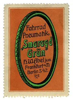 Pneumatics: advertising, stamps, bicycle pneumatics Smaragd