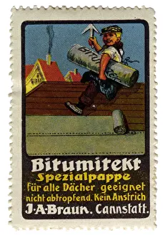 Roofer: advertising, stamps, Bitumitekt, specialist for