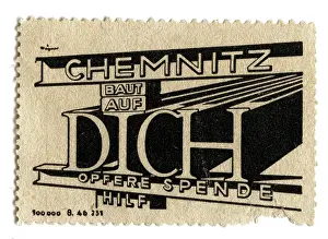 Chemnitz: advertising, stamps, Chemnitz baut auf dich (Chemnitz