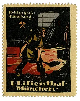 Lilienthal: advertising, stamps, coal trade Lilienthal, Munich