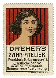 Zahn: advertising, stamps, Dreher's Zahn-Atelier