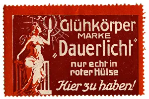Illuminant: advertising, stamps, light bulb Dauerlicht, Germany