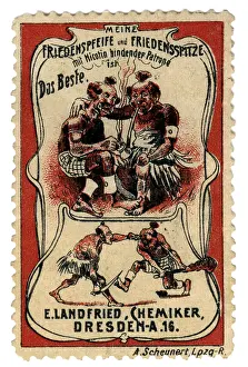 Stimulant: advertising, stamps, pipe of peace, E. Landfried