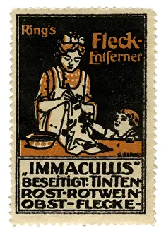 Detergent: advertising, stamps, Ring's spot remover Immaculus