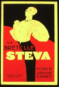 Braces: Advertisement for Steva braces (suspenders)
