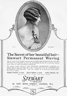 Hairstsyles: Advert for Stewart hair specialists of permanent