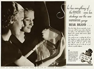 Superfine: Advert for Stockings by Bear Brand 1935