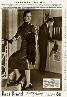 Flannels: Advert for Stockings by Bear Brand 1936