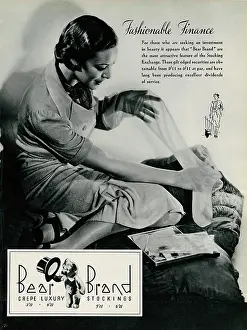 Superfine: Advert for Stockings by Bear Brand 1937