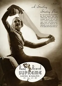 Superfine: Advert for Stockings by Bear Brand 1938