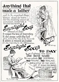 Toil: Advert for Sunlight Soap 1902