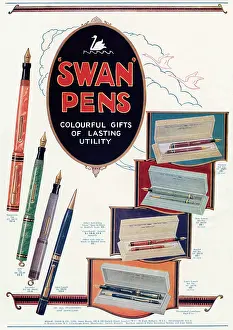 Pens: Advert for Swan pens 1928