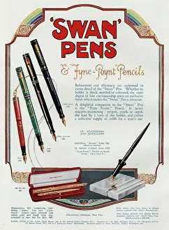 Twenties Style: Advert for Swan pens 1929