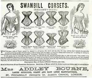 Advert for Swanbill corsets 1879