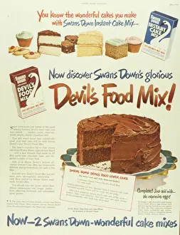 Cakes: Advertisement for Swan's Down Instant Cake Mix