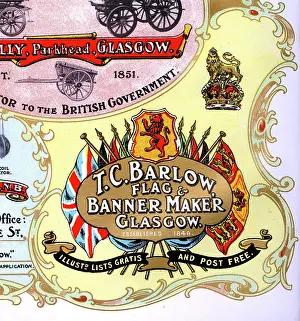 Barlow: Advert, T C Barlow, Flag & Banner Maker, Glasgow