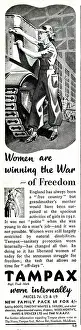 Terry Parker: Advert for Tampax, Women are winning the War of Freedom